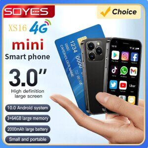 SOYES XS16 Mini SmartPhone Android 10 3.0'' 4G Mobile Phone Dual SIM Standby Pla